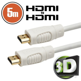 Delight 5m 3D (1.4v) fehér HDMI - HDMI kábel PC