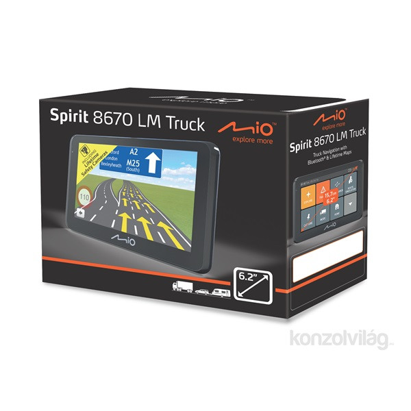 Mio Spirit 8670 Truck Full Europe LM 6,2" GPS autós navigáció PC