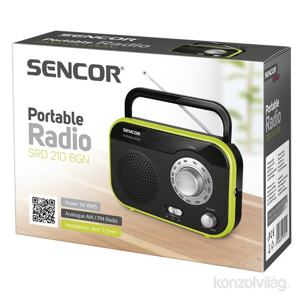 Sencor SRD 210 BGN hordozható rádió Audio