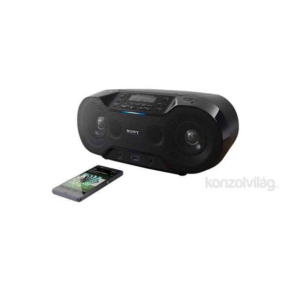 Sony ZSRS70BTB.CED hordozható Bluetooth NFC CD rádió Audio