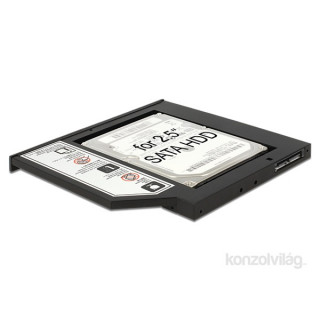 Delock SSD/HDD beépítő keret SATA -> SATA (Notebook ODD helyére, 9.5mm) PC