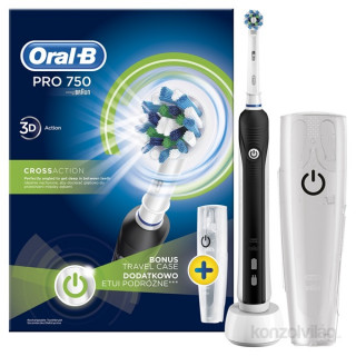 Oral-B PRO 750 Cross Action elektromos fogkefe + úti tok Otthon