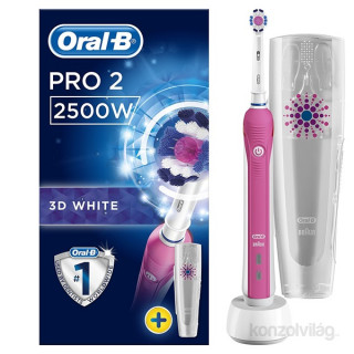 Oral-B PRO 2 2500 3D White elektromos fogkefe fejjel Otthon