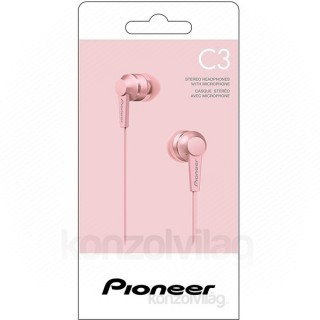 Pioneer SE-C3T-P rózsaszín mikrofonos fülhallgató PC