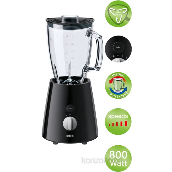 Braun JB 3060 fekete üvegkelyhes turmix Otthon