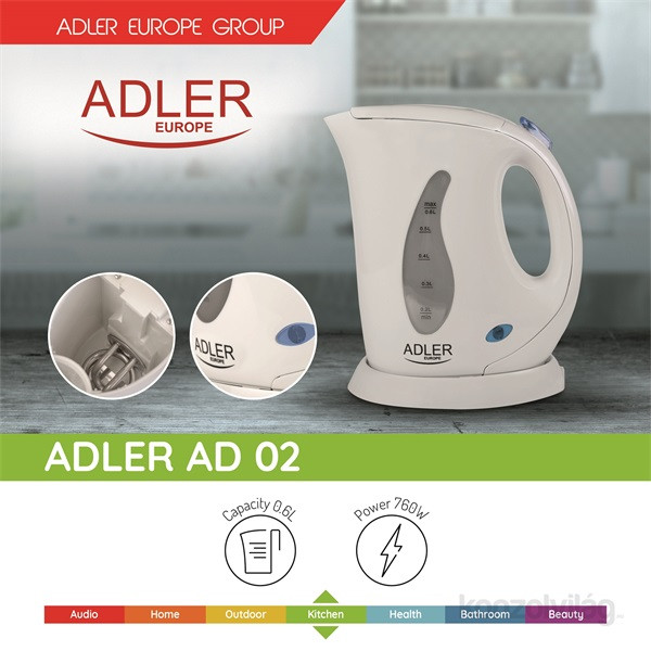 Adler AD02 mini vízforraló Otthon
