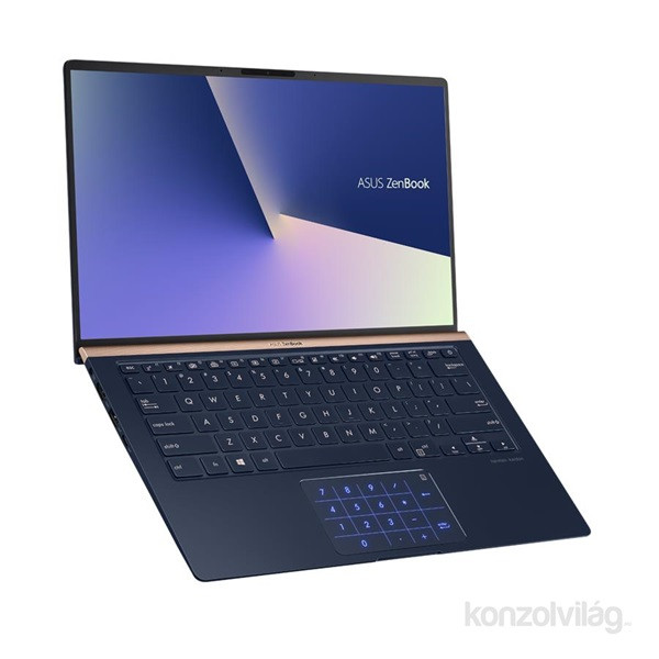 ASUS ZenBook UX433FN-A6115T 14" FHD/Intel Core i7-8565U/8GB/256GB/MX150 2GB/Win10/kék laptop PC