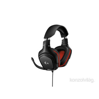 Logitech G332 Gaming Vezetékes Mikrofonos fejhallgató, Fekete-Piros (981-000757) PC