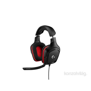 Logitech G332 Gaming Vezetékes Mikrofonos fejhallgató, Fekete-Piros (981-000757) PC