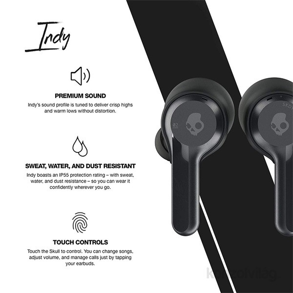 Skullcandy S2SSW-M003 Indy Bluetooth True Wireless fekete fülhallgató headset Mobil