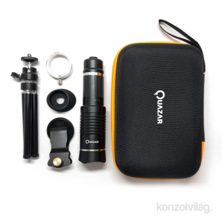 Quazar 20x Mobilscope Zoom fekete univerzális teleobjektív okostelefonokhoz mini fotóállvánnyal Fényképezőgépek, kamerák