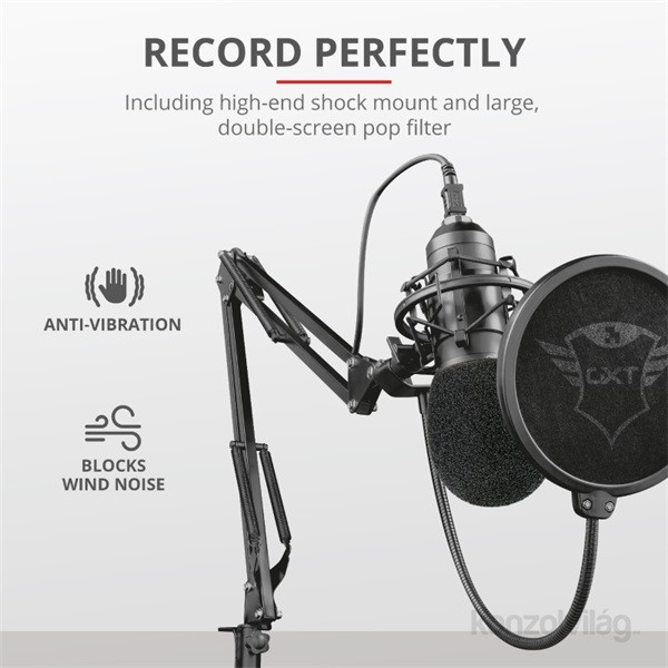 MIC Trust GXT 252+ Emita Plus Streaming USB gamer mikrofon PC