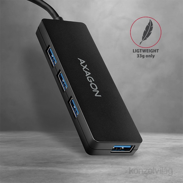 AXAGON HUE-G1A Slim Hub Black PC