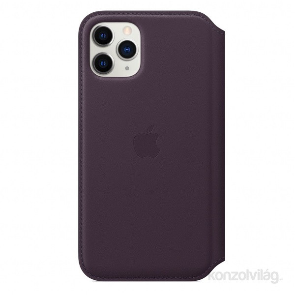 Apple iPhone 11 Pro padlizsán kinyitható bőrtok Mobil