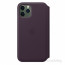 Apple iPhone 11 Pro padlizsán kinyitható bőrtok thumbnail