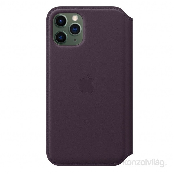 Apple iPhone 11 Pro padlizsán kinyitható bőrtok Mobil