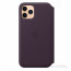 Apple iPhone 11 Pro padlizsán kinyitható bőrtok thumbnail