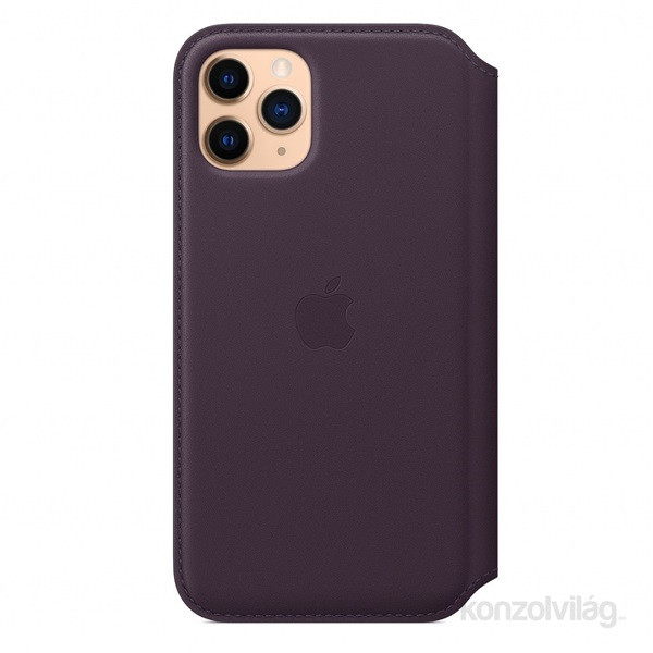 Apple iPhone 11 Pro padlizsán kinyitható bőrtok Mobil