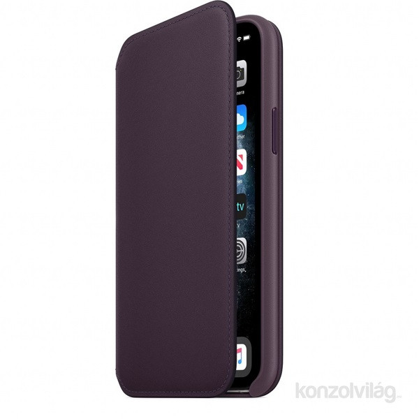 Apple iPhone 11 Pro padlizsán kinyitható bőrtok Mobil