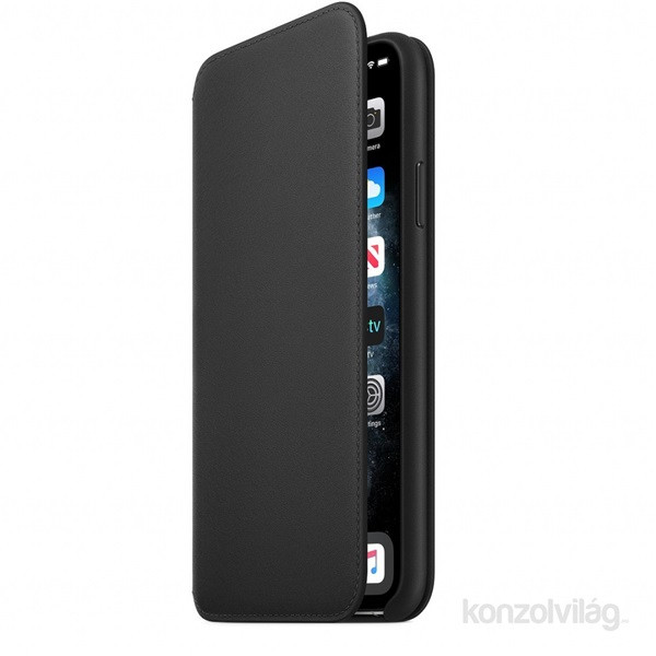 Apple iPhone 11 Pro Max fekete kinyitható bőrtok Mobil