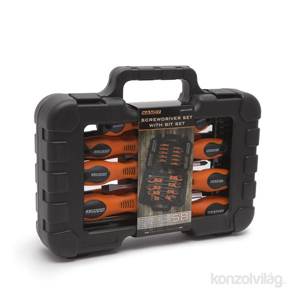 HANDY 10742 58 db-os csavarhúzó készlet táskában Otthon