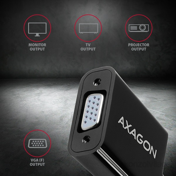 AXAGON RVD-VGN Displayport - VGA adapter FullHD PC