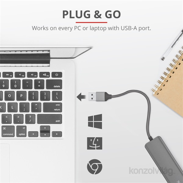Trust Halyx Aluminium 4-Port USB3.2 Hub PC