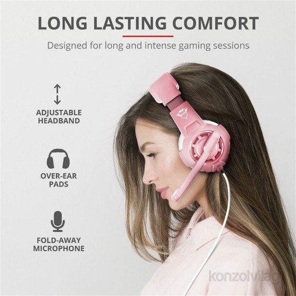 Trust GXT 310P Radius Gaming Headset Pink PC
