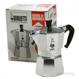 Bialetti Moka Express inox 2 személyes kotyogós kávéfőző Otthon