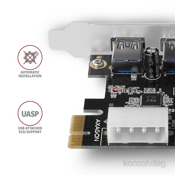 RAID AXAGON PCEU-232VL SuperSpeed USB 2+2 Port PCI-Express Card PC