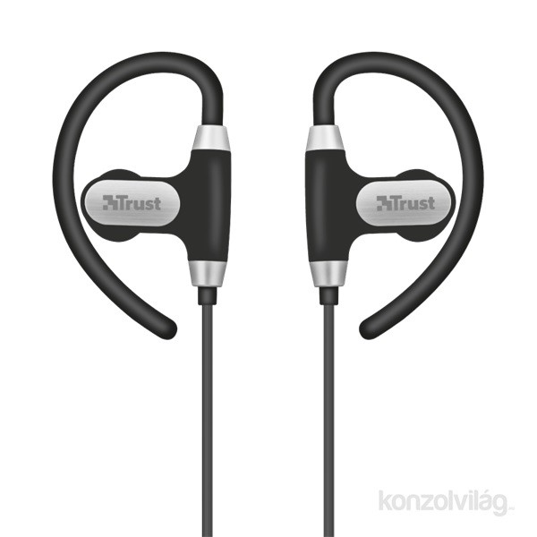Trust 23345 fejhallgató és headset Fülre akasztható, Nyakpánt Fekete, Szürke Bluetooth PC