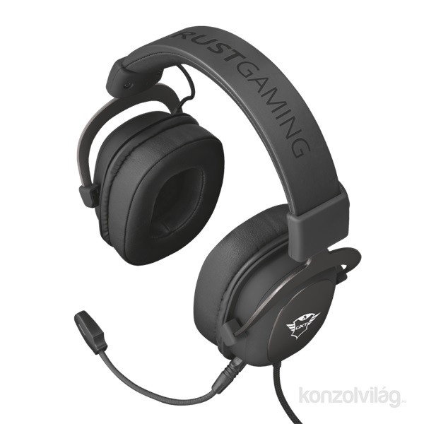 Trust GXT 414 Zamak Headset Fejpánt Fekete 3,5 mm-es csatlakozó PC