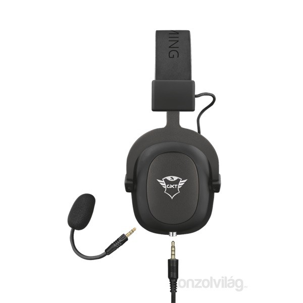 Trust GXT 414 Zamak Headset Fejpánt Fekete 3,5 mm-es csatlakozó PC
