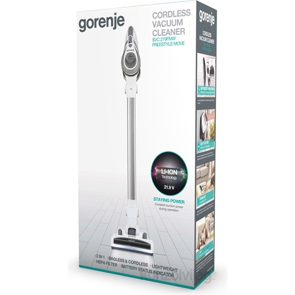 Gorenje SVC219FMW 130W 0,5l fehér álló porszívó Otthon