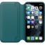 Apple iPhone 11 Pro Max Folio Peacock (pávakék) bőr tok thumbnail