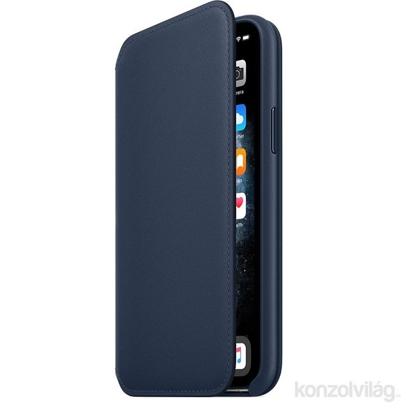 Apple iPhone 11 Pro Folio Deep Sea Blue (sötétkék) bőr tok Mobil