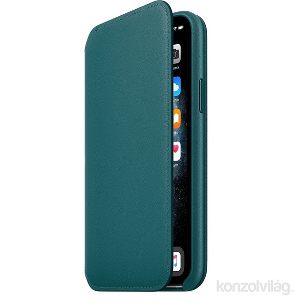 Apple iPhone 11 Pro Folio Peacock (pávakék) bőr tok Mobil