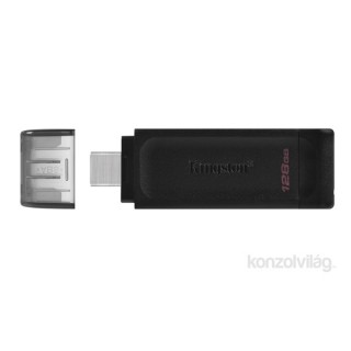 Kingston Technology DataTraveler 70 USB flash meghajtó 128 GB USB C-típus 3.2 Gen 1 (3.1 Gen 1) Fekete PC