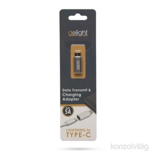 Delight 55448B USB Type-C adapter iPhone Lightning ezüst Mobil