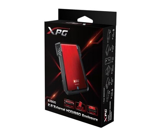 Adata XPG EX500 Fekete/Piros [2.5"/USB3.1] PC