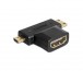 DeLock Adapter HDMI-A female > HDMI-C + HDMI-D male thumbnail