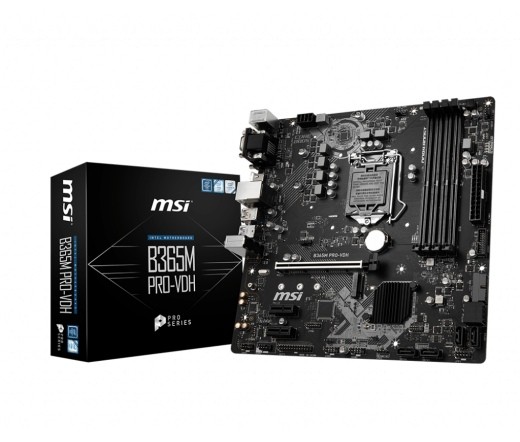 MSI B365M PRO-VDH, LGA 1151, 4DDR4, 6SATA3, HDMI, VGA, DVI-D PC
