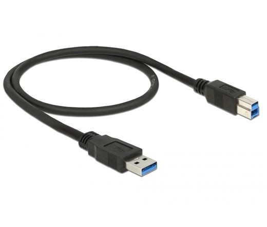 DeLock Cable USB 3.0 Type-A male > USB 3.0 Type-B male 0,5m Black PC