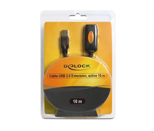Delock USB A - A 10m Hosszabbító (USB2.0) - Aktív PC