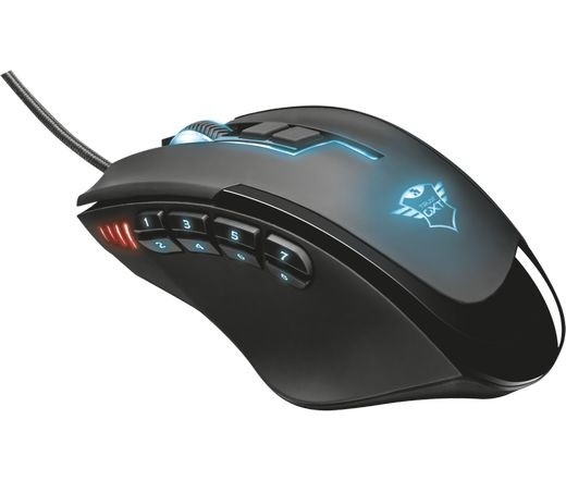 Trust GXT 164 Sikanda MMO fekete gamer egér PC