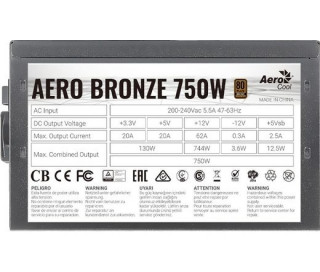 Aerocool Aero Bronze 750W Fekete PC