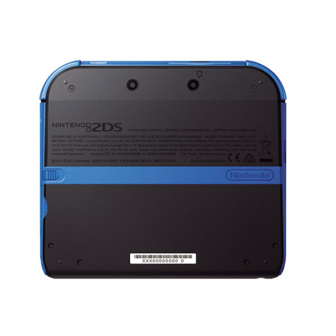 Nintendo 2DS (Fekete és Kék) + New Super Mario Bros. 2 3DS