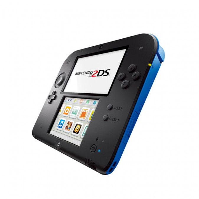 Nintendo 2DS (Fekete és Kék) + New Super Mario Bros. 2 3DS