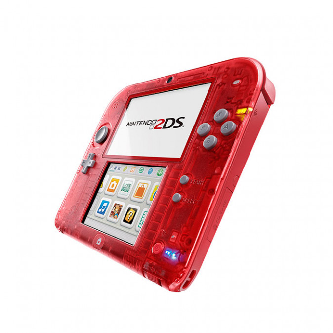 Nintendo 2DS (Transparent, red) 3DS