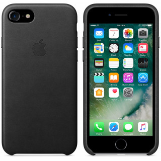Apple IPhone 7 Fekete bőrtok (MMY52ZM/A) Mobil